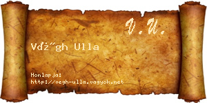 Végh Ulla névjegykártya